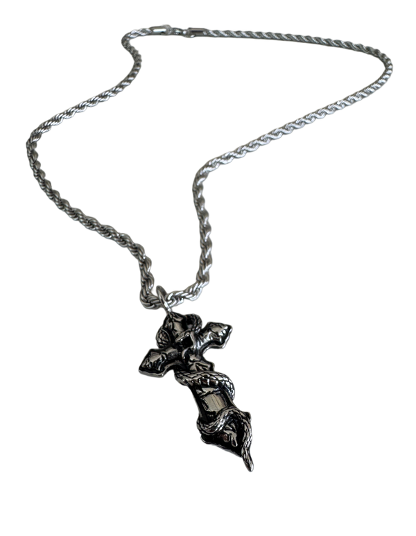 Stainless Steel GLOE Snake Cross Chain/Pendant
