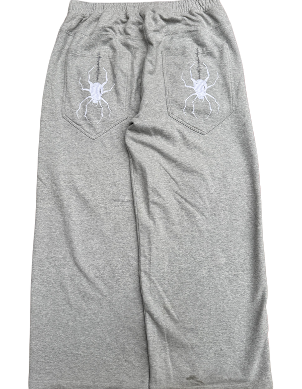 Grey GLOE Wide Leg Spider Sweats