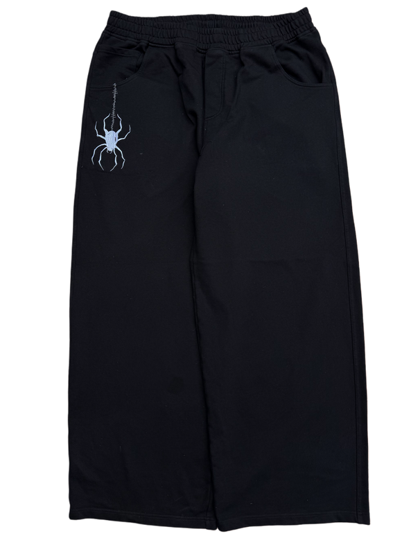 Black GLOE Wide Leg Spider Sweats