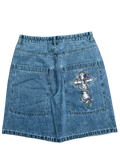 Blue Snake Cross GLOE Jorts