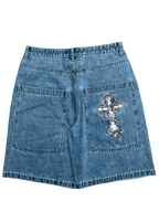 Blue Snake Cross GLOE Jorts