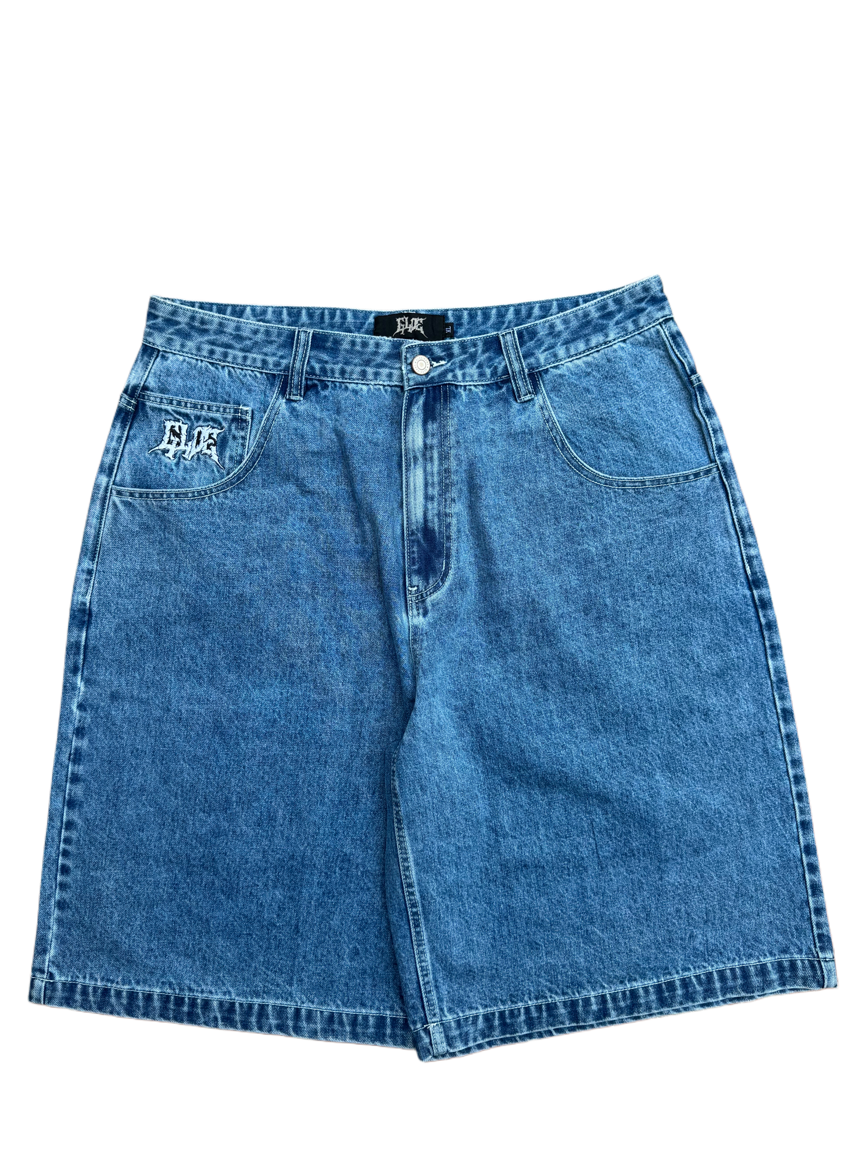 Blue Snake Cross GLOE Jorts