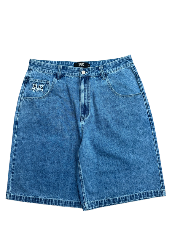 Blue Snake Cross GLOE Jorts