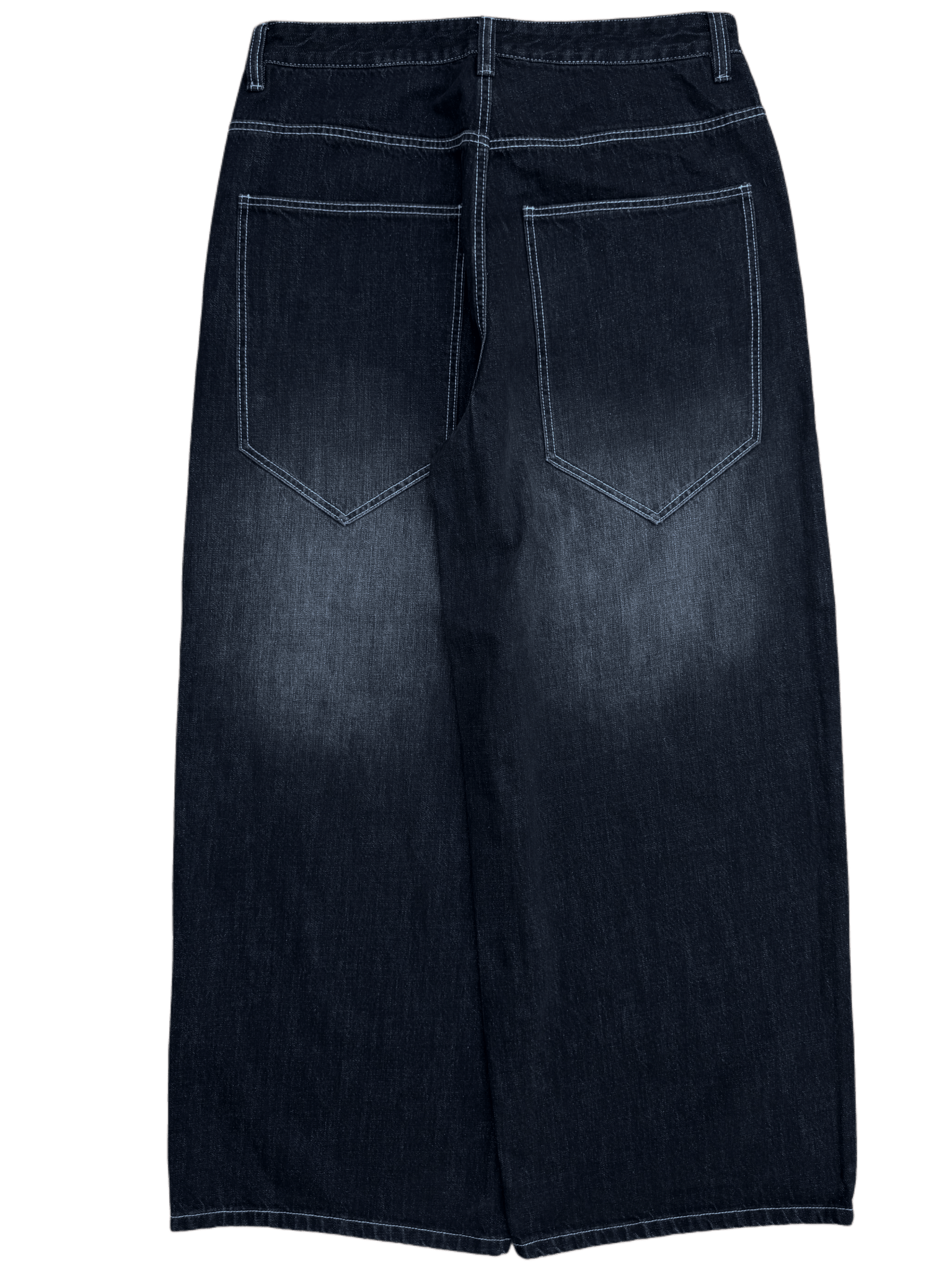 Black Washed Wide Leg Blank Stud Jeans v2 - Gloe Product, Inc.