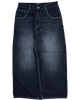 Black Washed Wide Leg Blank Stud Jeans v2
