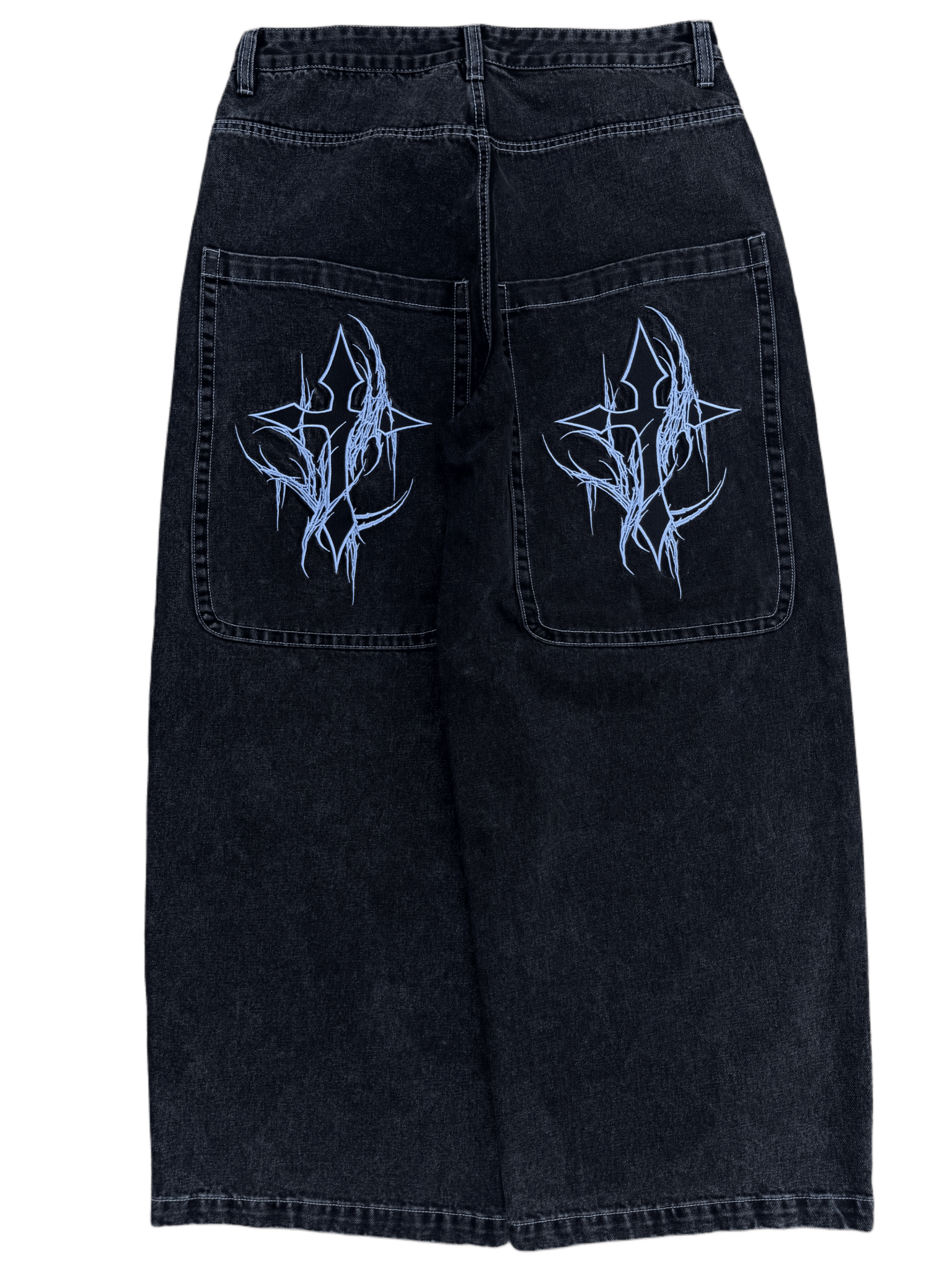 Black Wide Leg GLOE Cross Jeans v2 - Gloe Product, Inc.