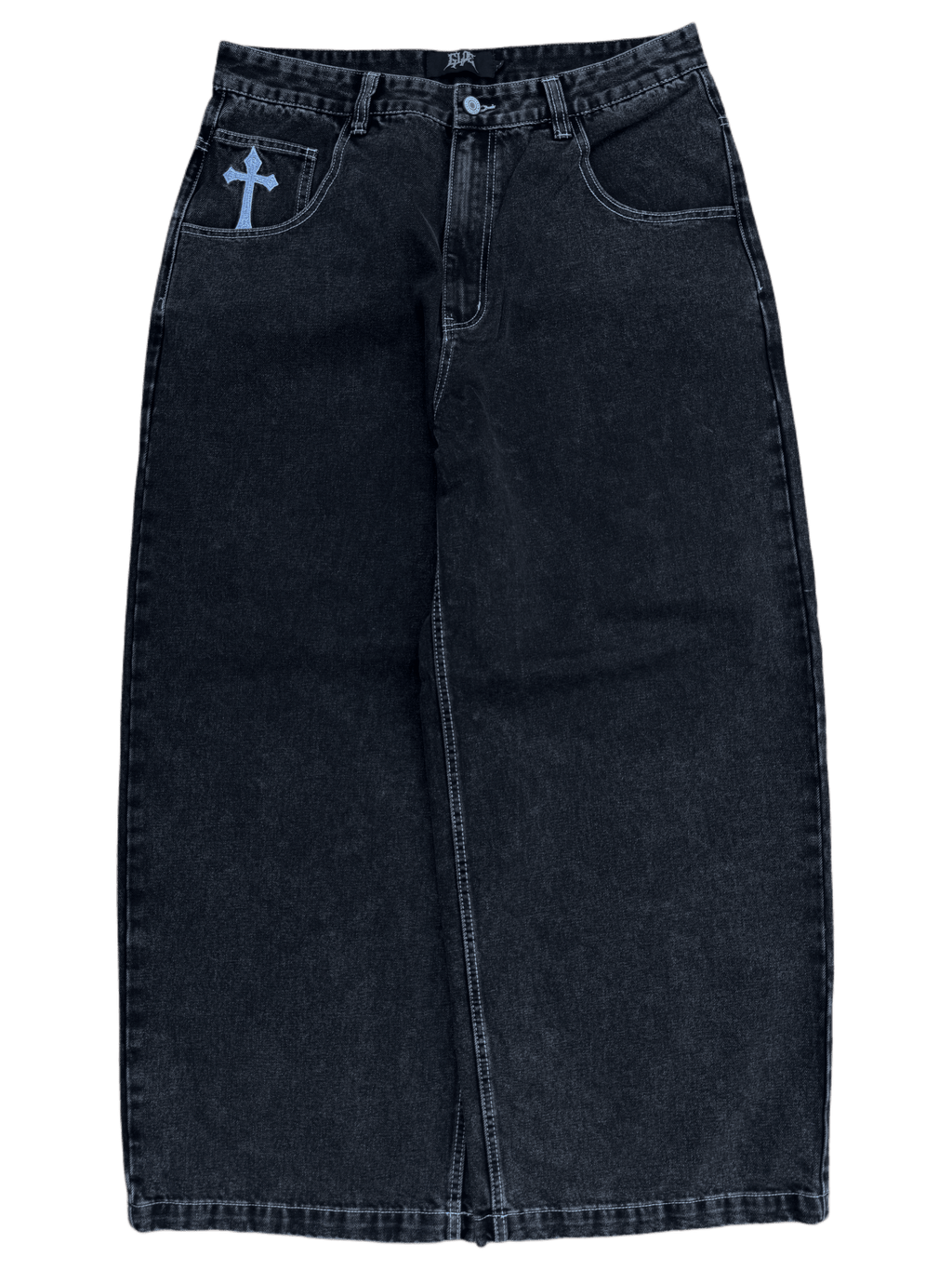 Black Wide Leg GLOE Cross Jeans v2 - Gloe Product, Inc.