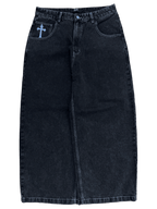 Black Wide Leg GLOE Cross Jeans v2 - Gloe Product, Inc.
