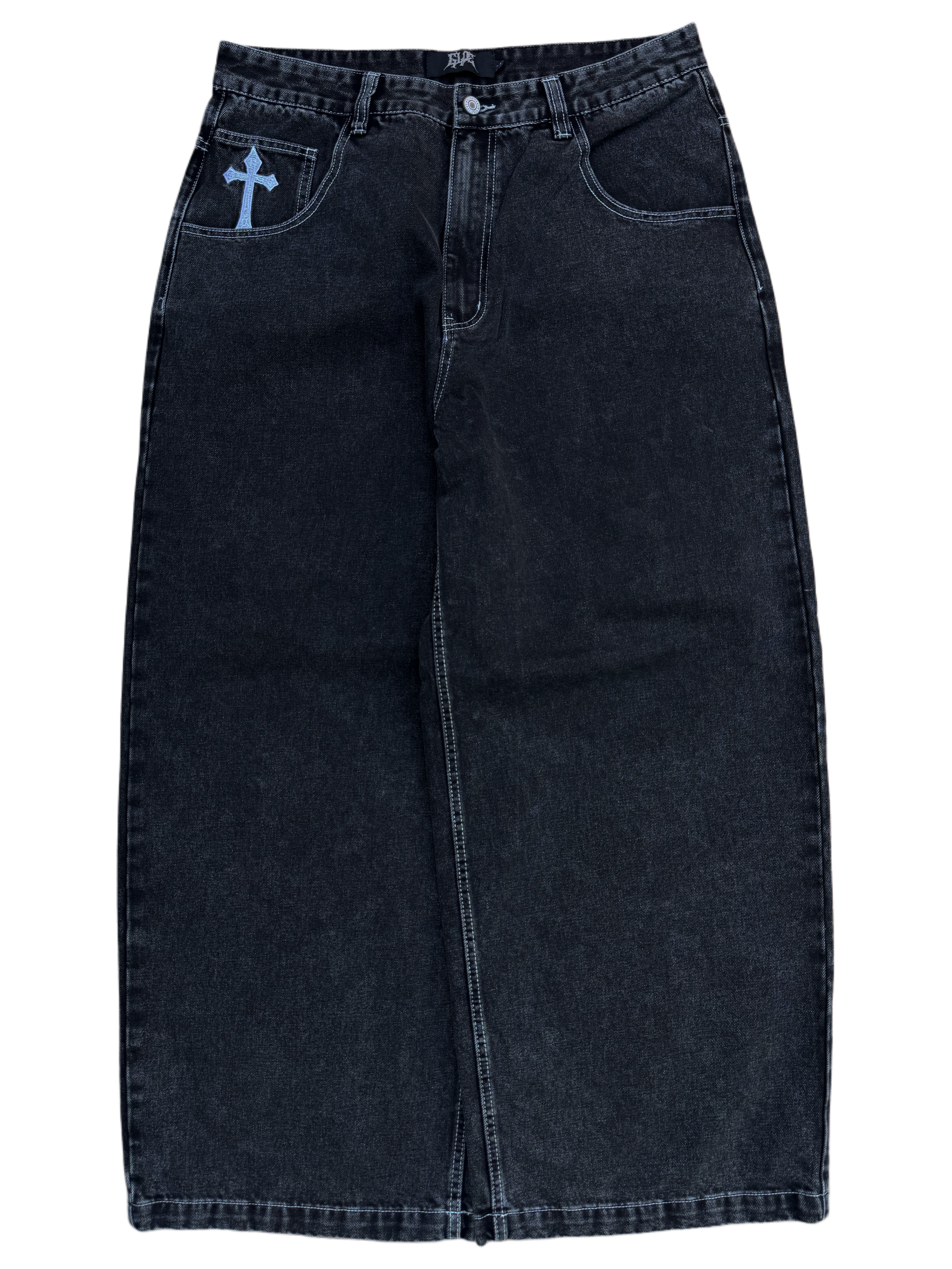 Black Wide Leg GLOE Cross Jeans v2 – Gloe Product, Inc.