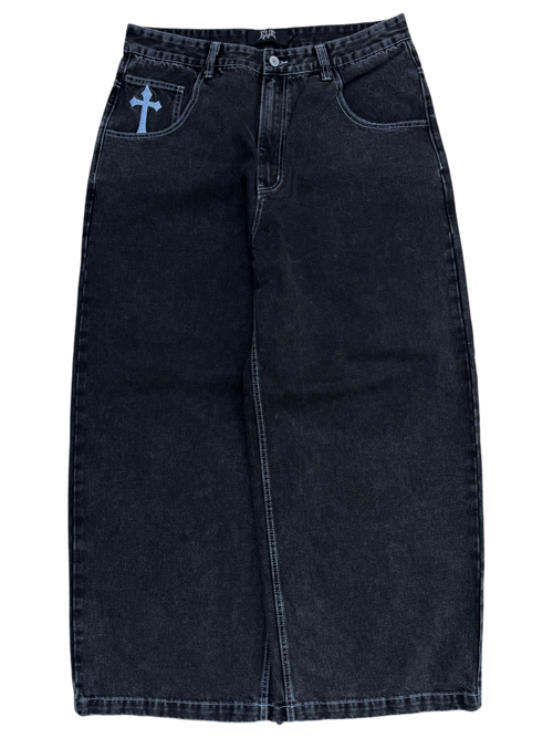 Black Wide Leg GLOE Cross Jeans v2
