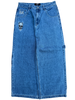 Blue Wide Leg GLOE Cross Skull Carpenter Jeans