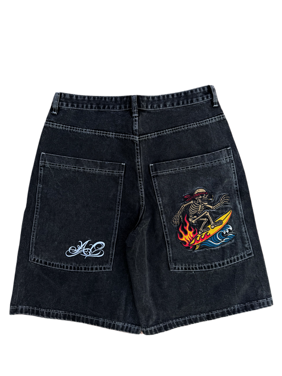 Black Wide Leg GLOE Dagger Jeans