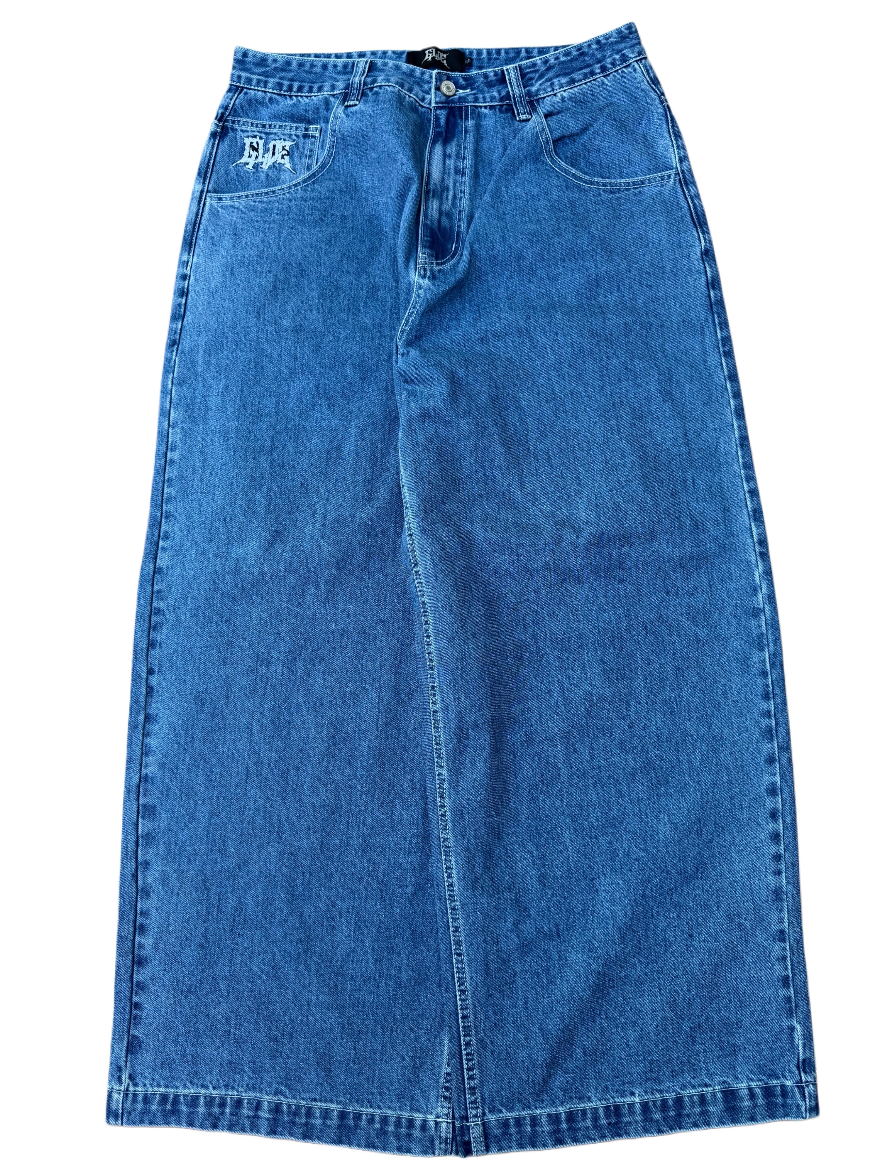 Blue Wide Leg GLOE Star Jeans