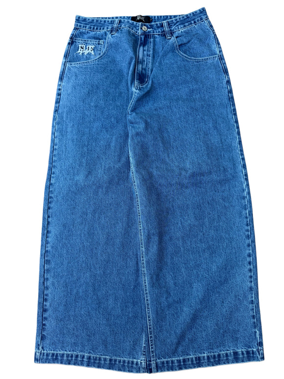 Blue Wide Leg GLOE Star Jeans