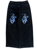 Black Wide Leg GLOE Star Jeans