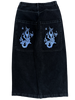 Black Wide Leg GLOE Star Jeans