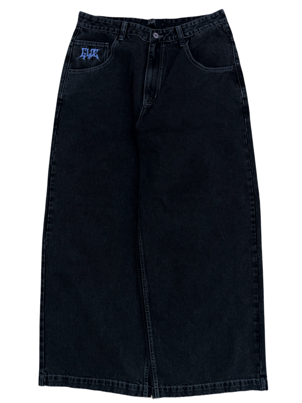 Black Wide Leg GLOE Star Jeans