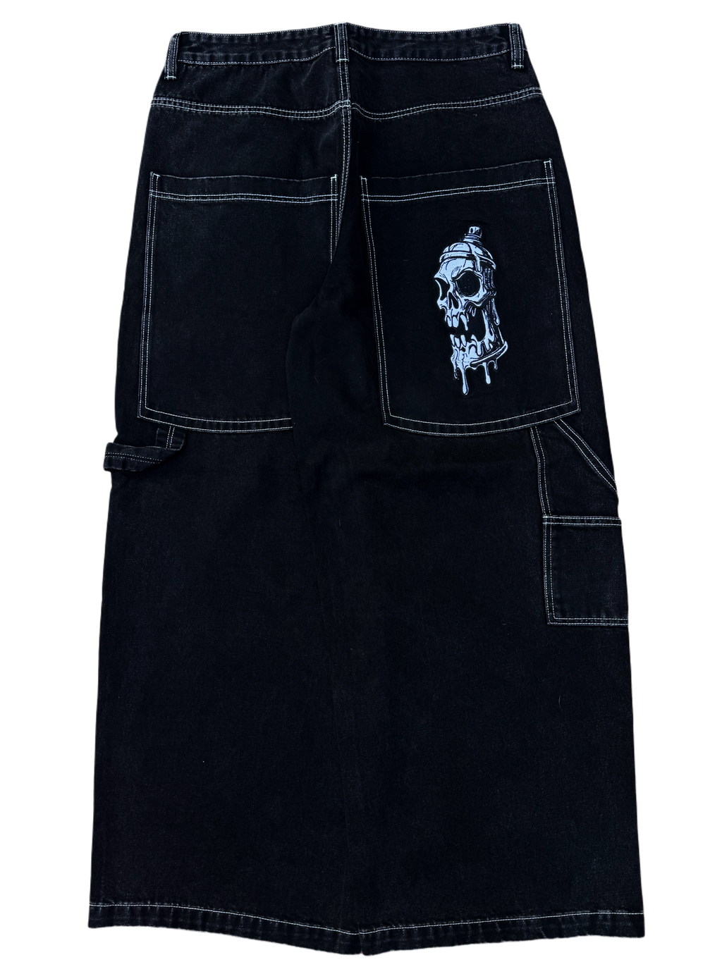 Black Wide Leg GLOE Spray Can Carpenter Jeans V2