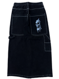 Black Wide Leg GLOE Spray Can Carpenter Jeans V2