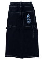 Black Wide Leg GLOE Spray Can Carpenter Jeans V2
