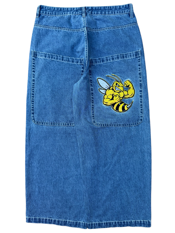 Blue Wide Leg GLOE Wasp Jeans