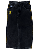 Black Wide Leg GLOE Wasp Jeans