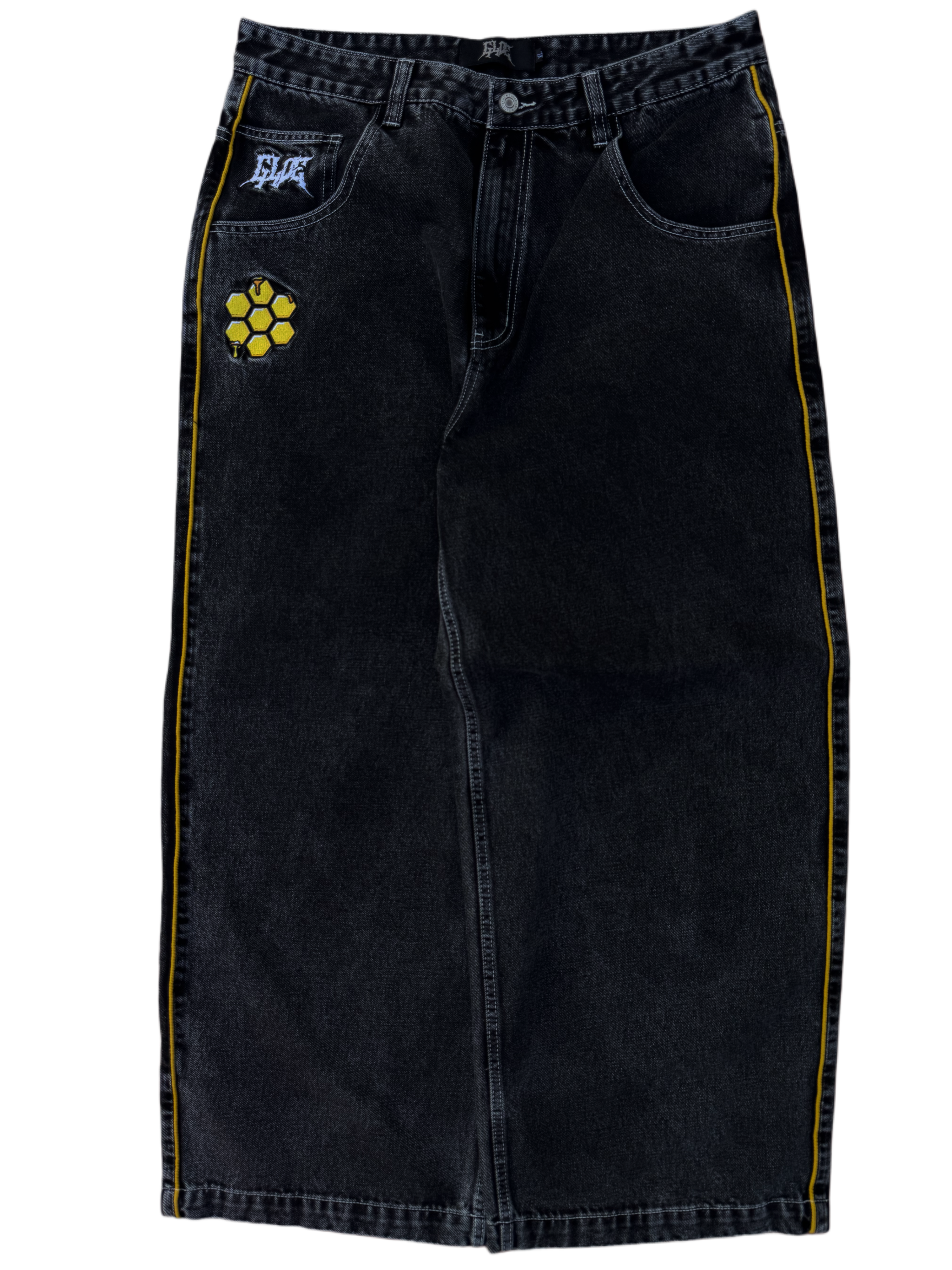 Black Wide Leg GLOE Wasp Jeans