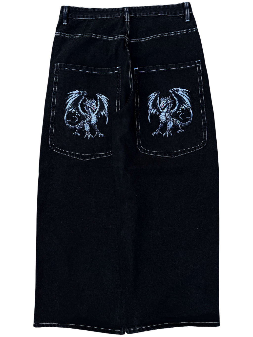 OG Black Wide Leg GLOE Dragon Jeans V1
