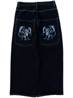 OG Black Wide Leg GLOE Dragon Jeans V1