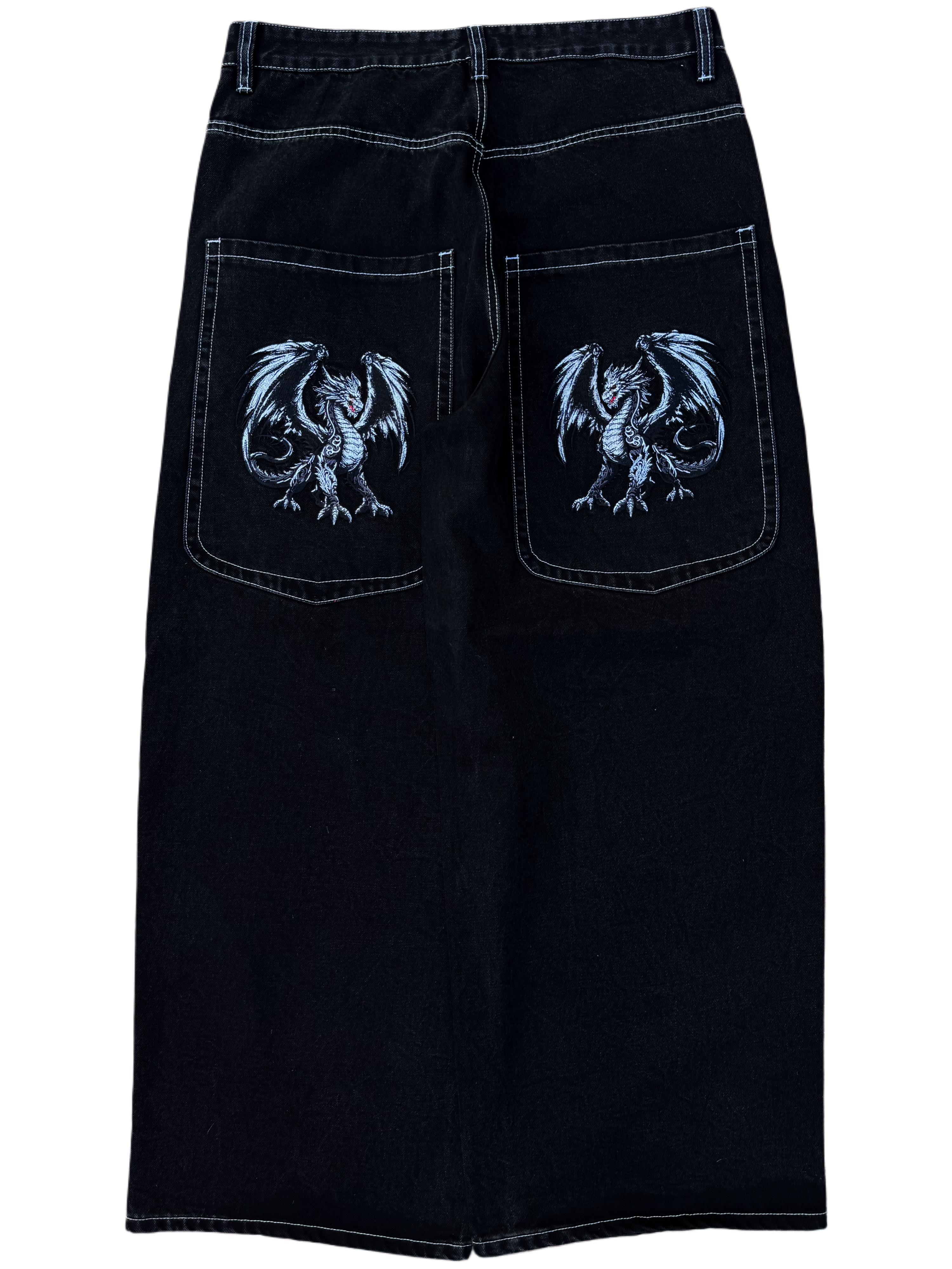 OG Black Wide Leg GLOE Dragon Jeans V1
