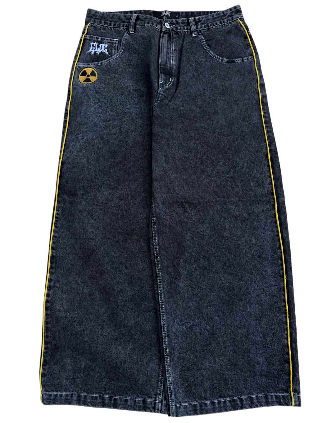Black Wide Leg GLOE Nuke Jeans