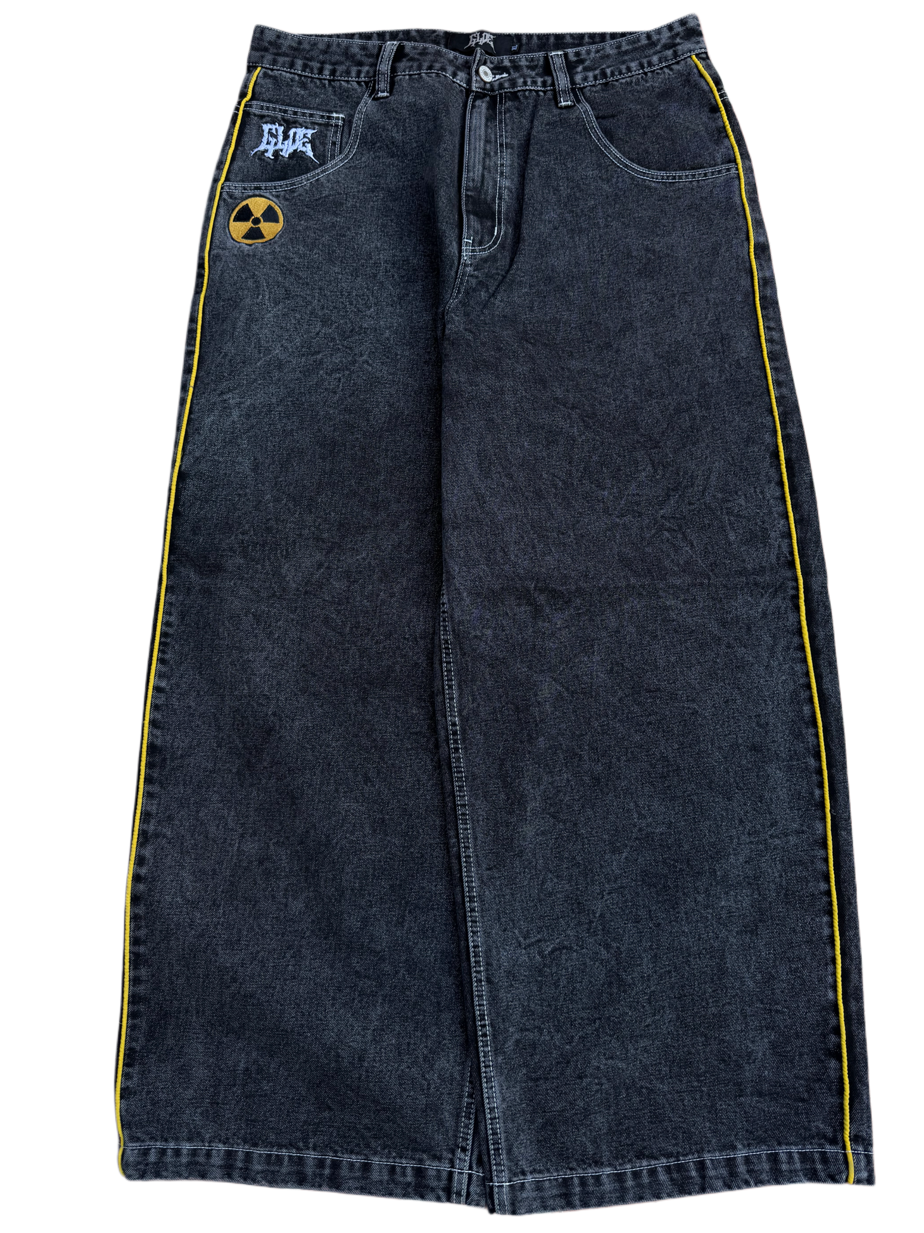 Black Wide Leg GLOE Nuke Jeans