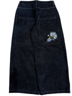 Black Wide Leg GLOE Nuke Jeans