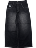 Black Washed Wide Leg GLOE Bat Jeans
