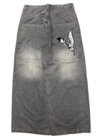 Grey Washed Wide Leg GLOE Bat Jeans