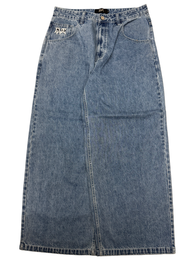 Blue Wide Leg GLOE Cat Jeans
