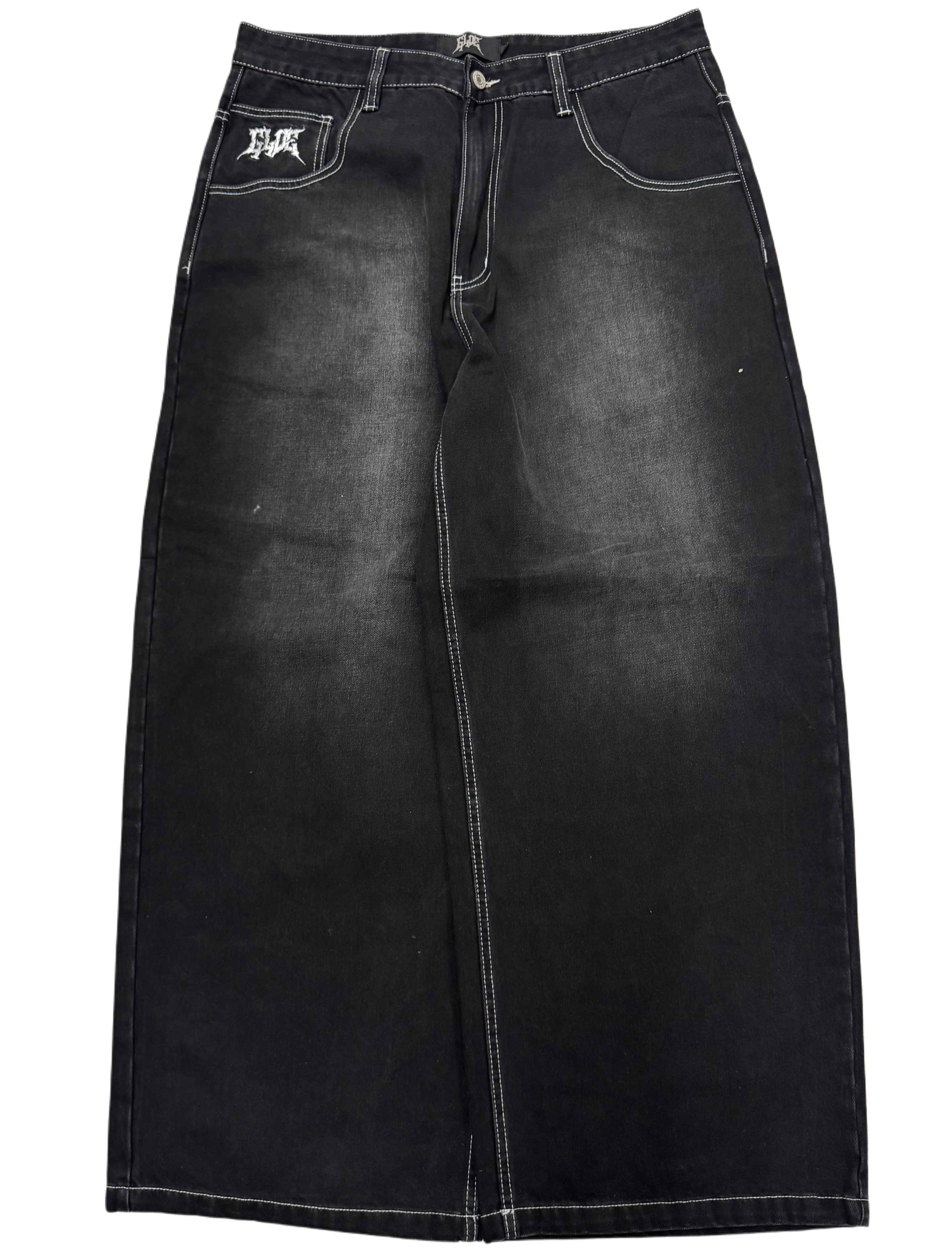 Black Wash Wide Leg GLOE Ghost Jeans