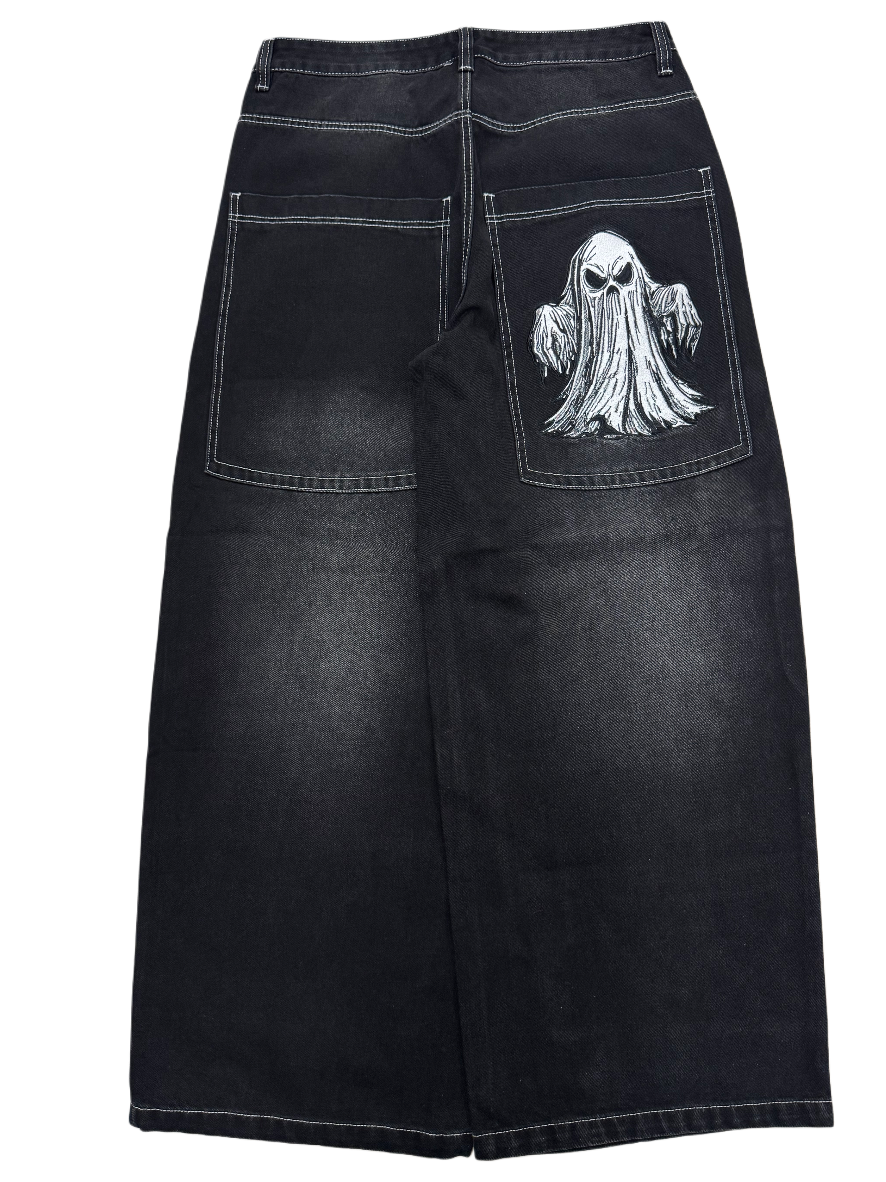 Black Wash Wide Leg GLOE Ghost Jeans