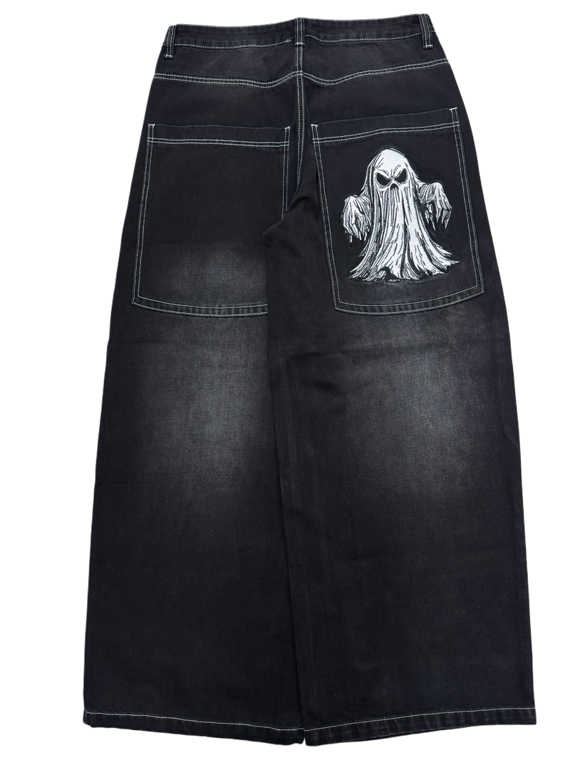 Black Wash Wide Leg GLOE Ghost Jeans