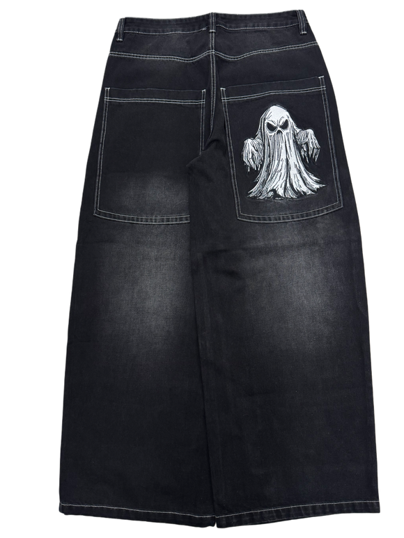 Black Wash Wide Leg GLOE Ghost Jeans
