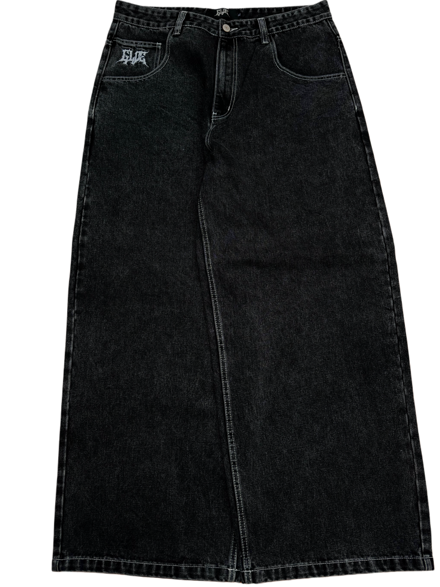 Black Wideleg GLOE Bat Jeans