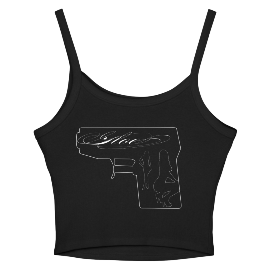 Black Cursive GLOE Crop Top
