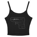 Black Cursive GLOE Crop Top