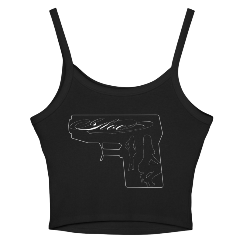 Black Cursive GLOE Crop Top