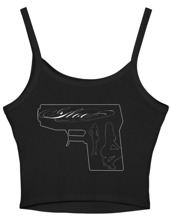 Black Cursive GLOE Crop Top