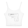 White Cursive GLOE Crop Top