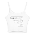 White Cursive GLOE Crop Top