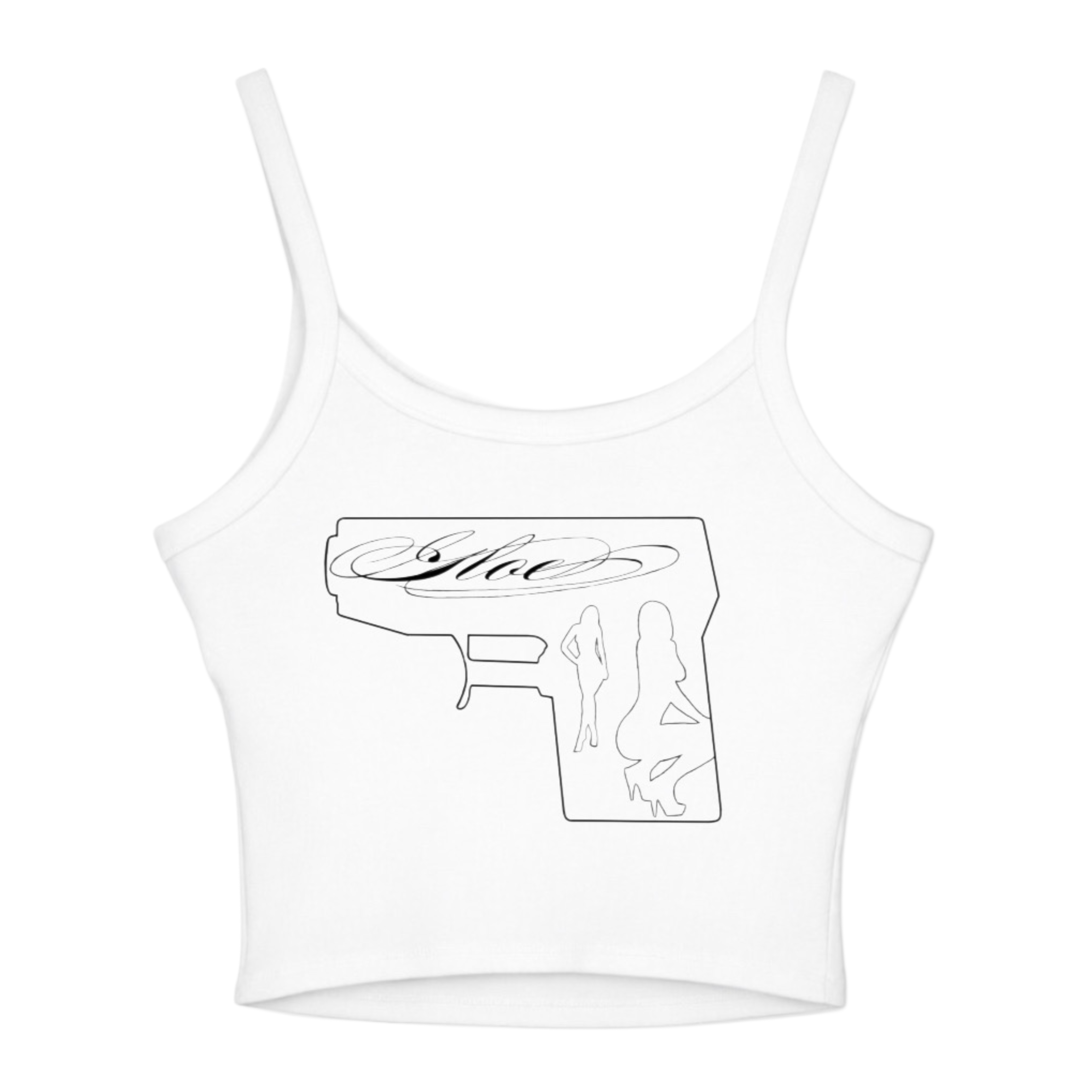 White Cursive GLOE Crop Top