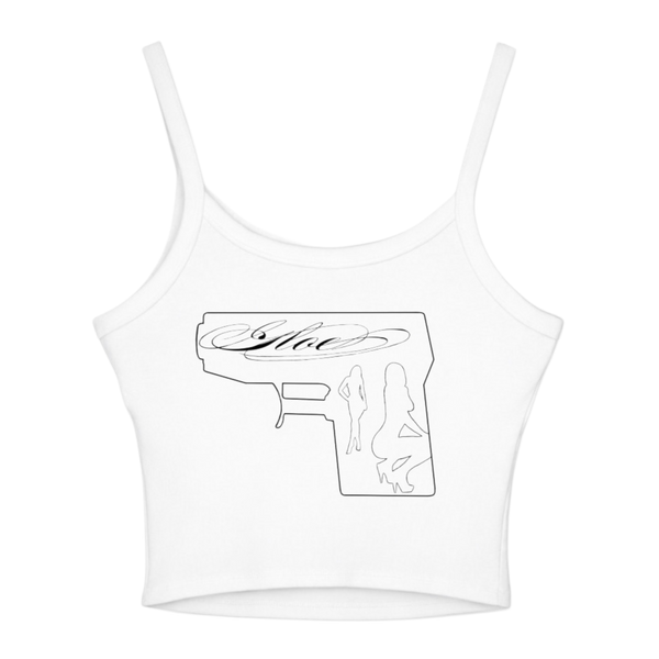 White Cursive GLOE Crop Top