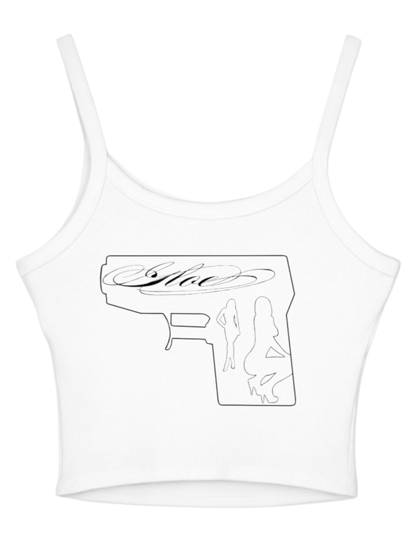 White Cursive GLOE Crop Top